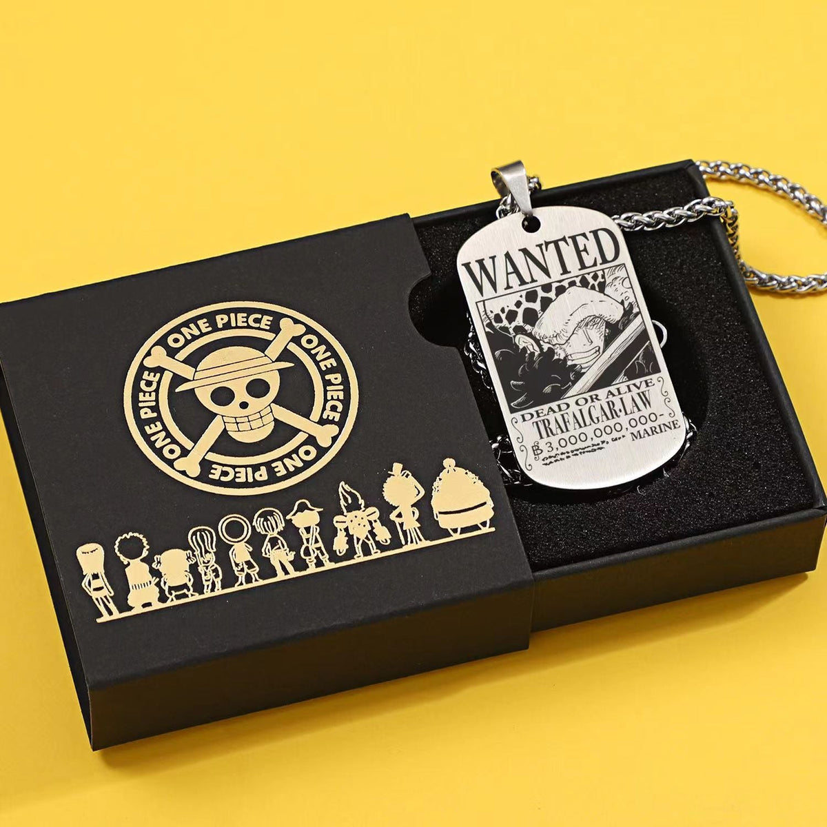Dog Tag Bounty Poster Titanium Steel Necklace