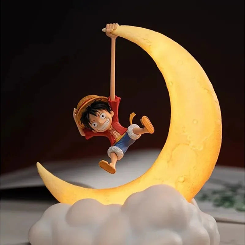 One Piece Luffy Magnetic Night Light – Anime Desk Lamp With Moon Glow 🌙