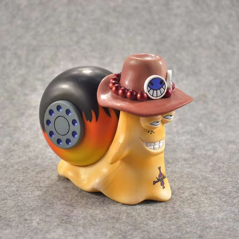 Ace Luffy Den Den Mushi Transponder Snail PVC Figure