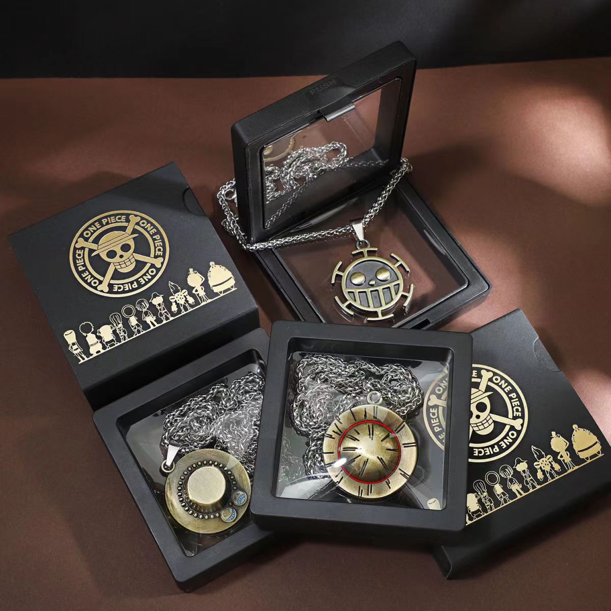 Luffy Law Zoro Ace 360° Rotatable Titanium Steel Necklace