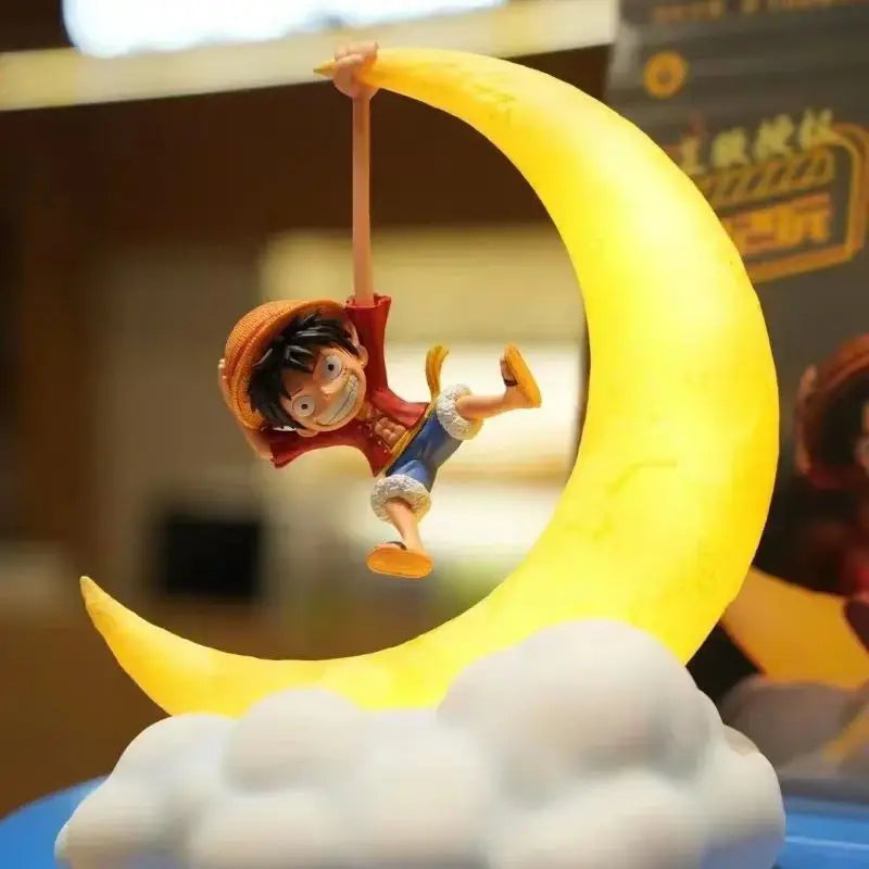 One Piece Luffy Magnetic Night Light – Anime Desk Lamp With Moon Glow 🌙