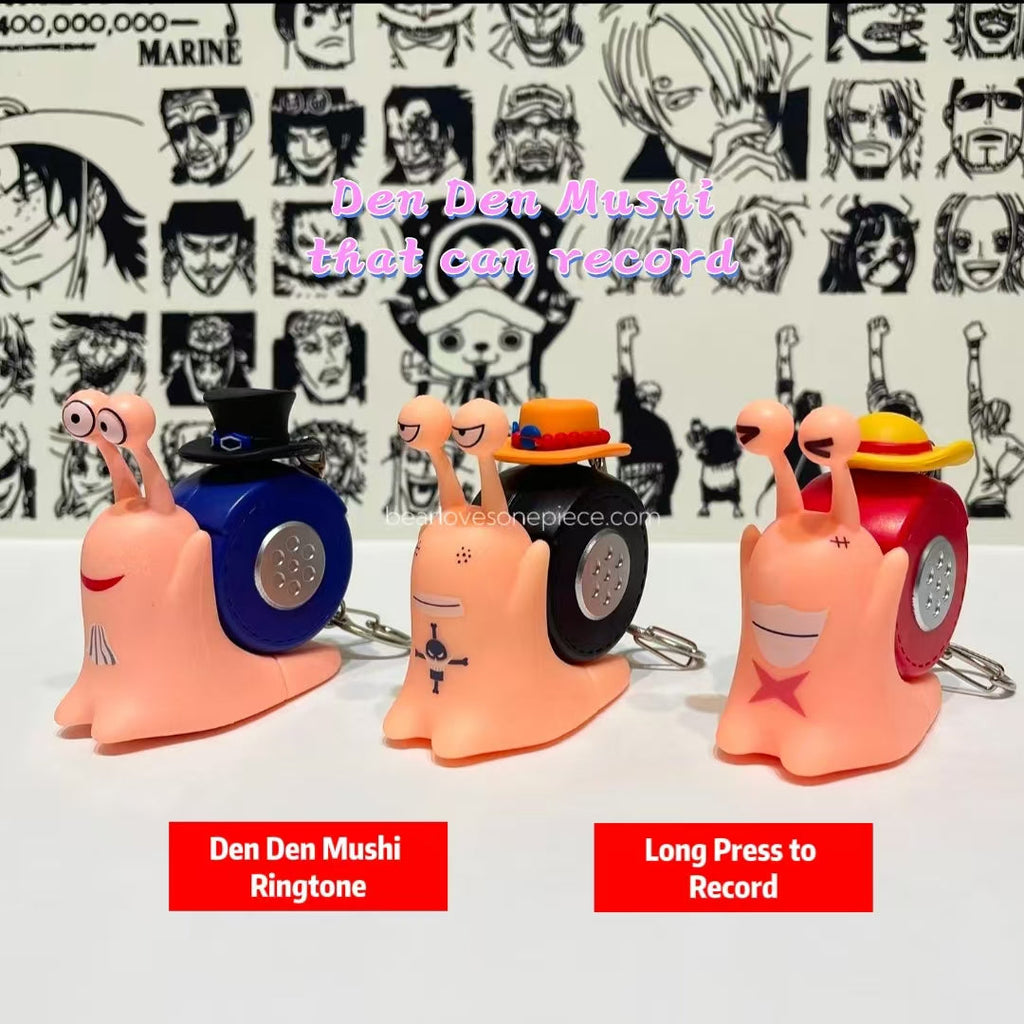Chopper ASL Voice Recorder Den Den Mushi Transponder Snail Figure Keychain