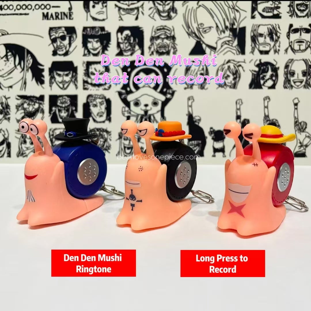 Chopper ASL Voice Recorder Den Den Mushi Transponder Snail Figure Keychain