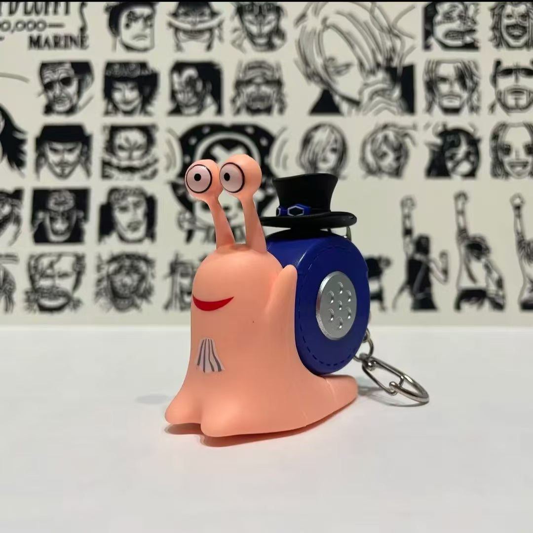 Chopper ASL Voice Recorder Den Den Mushi Transponder Snail Figure Keychain