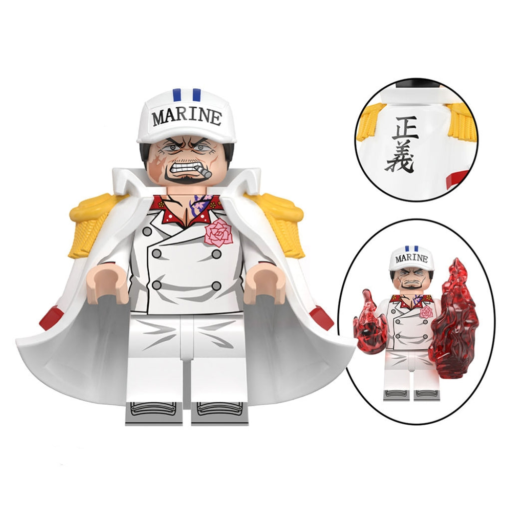 New edition,Nightmare Luffy,Fleet Admiral Akainu Building Block Mini Figure