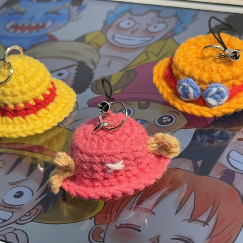 Ace/Sabo/Luffy/Chopper Handmade knitted hats Pendant – anime accessory product photo 1 | Moodixa™