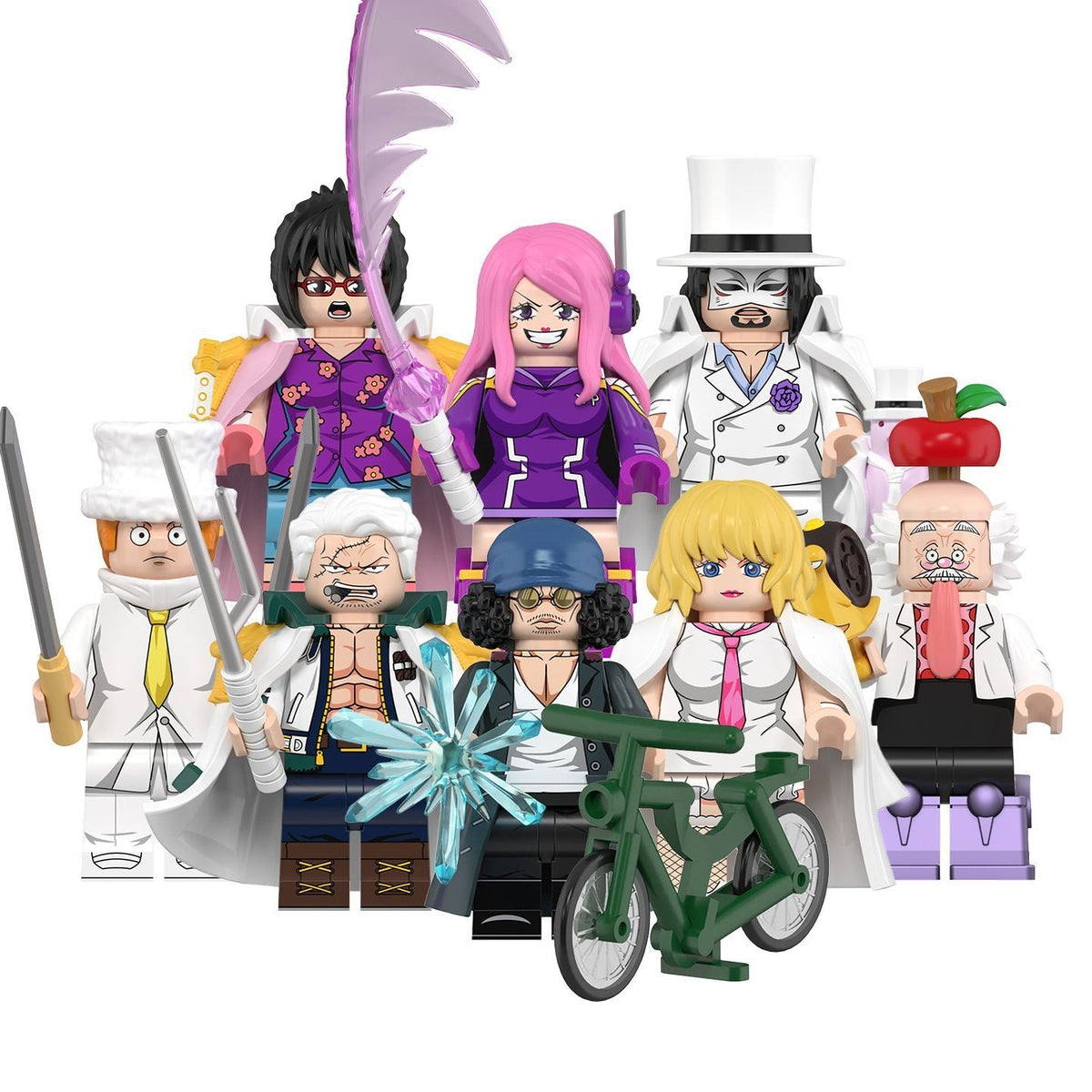New edition,CP0 Lucci,Vegapunk,Bonney Building Block Mini Figure