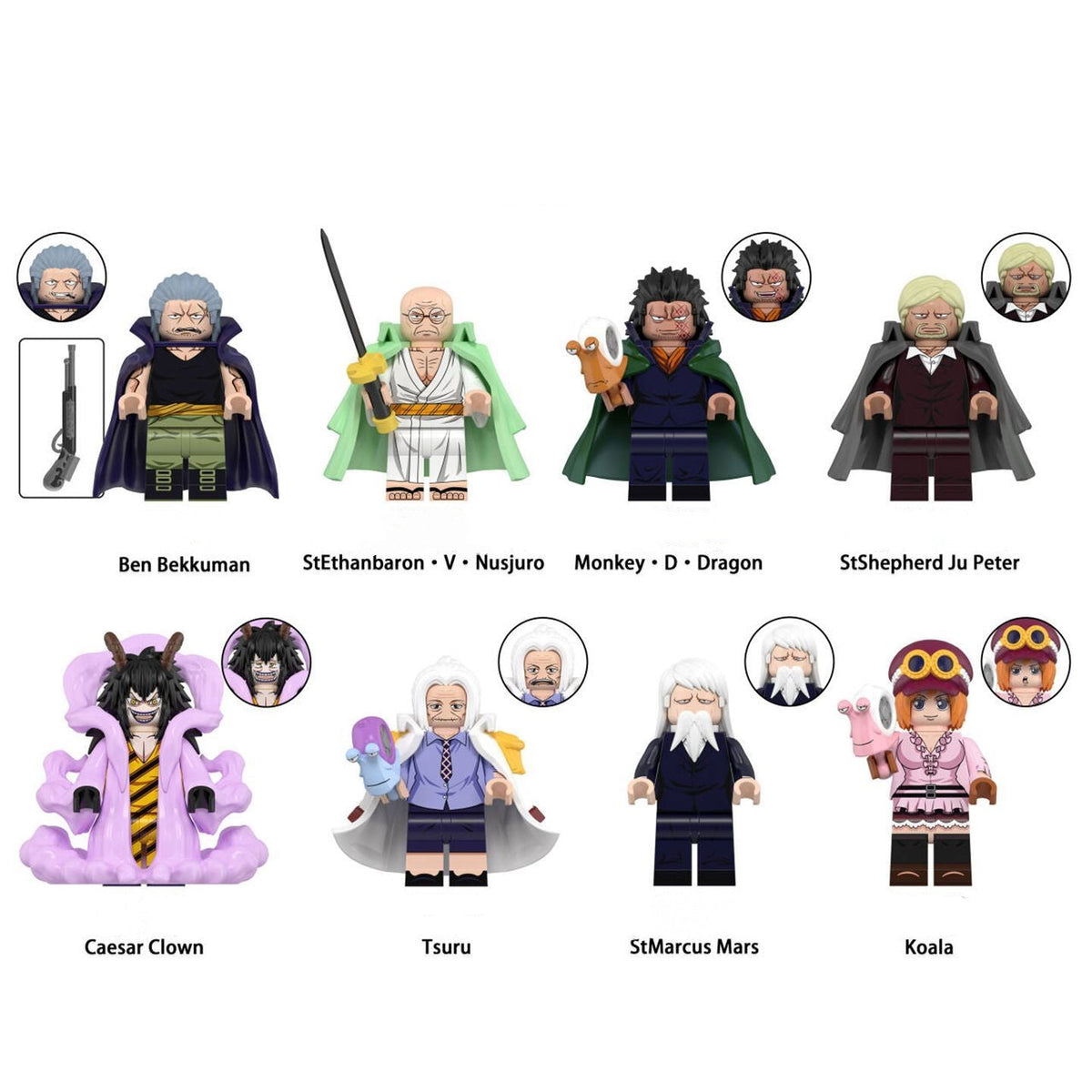 New edition,Five Elders,Koala,Caesar Building Block Mini Figure