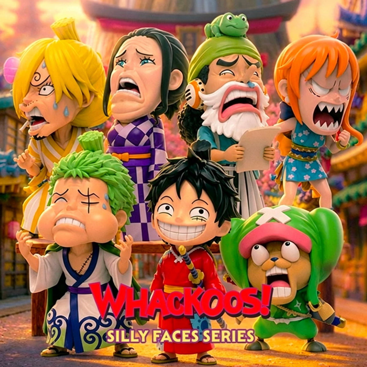 Wano Strawhats Silly Faces Series Figure Blind Box