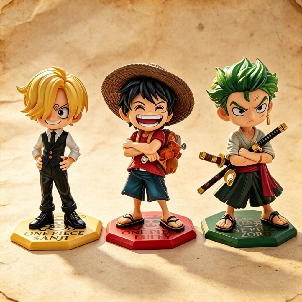 Chibi Monster Trio Luffy Zoro Sanji Figure