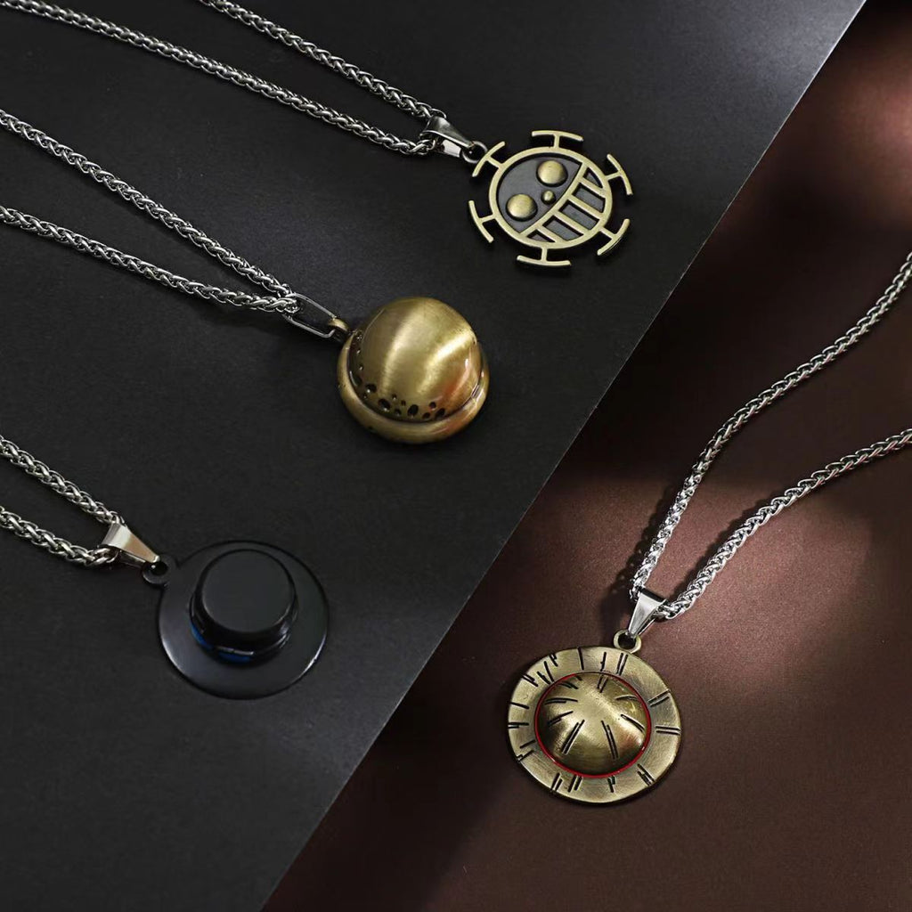 Luffy Law Zoro Ace 360° Rotatable Titanium Steel Necklace