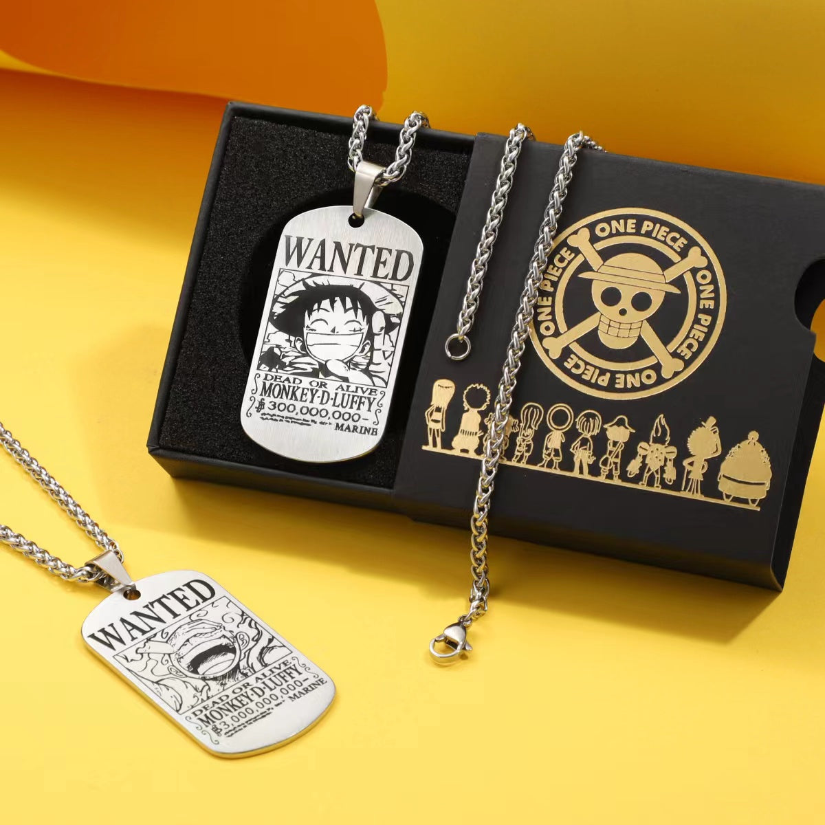 Dog Tag Bounty Poster Titanium Steel Necklace