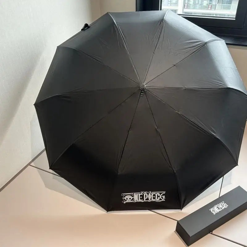 One Piece Anime Folding Umbrella – Automatic Sun & Rain UV Protection, Luffy Zoro Inspired Design ☂️