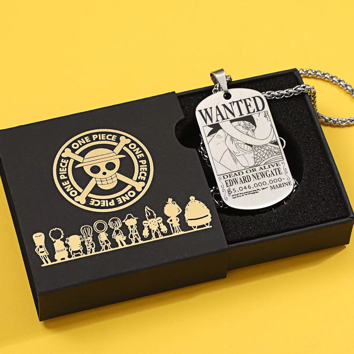 Dog Tag Bounty Poster Titanium Steel Necklace