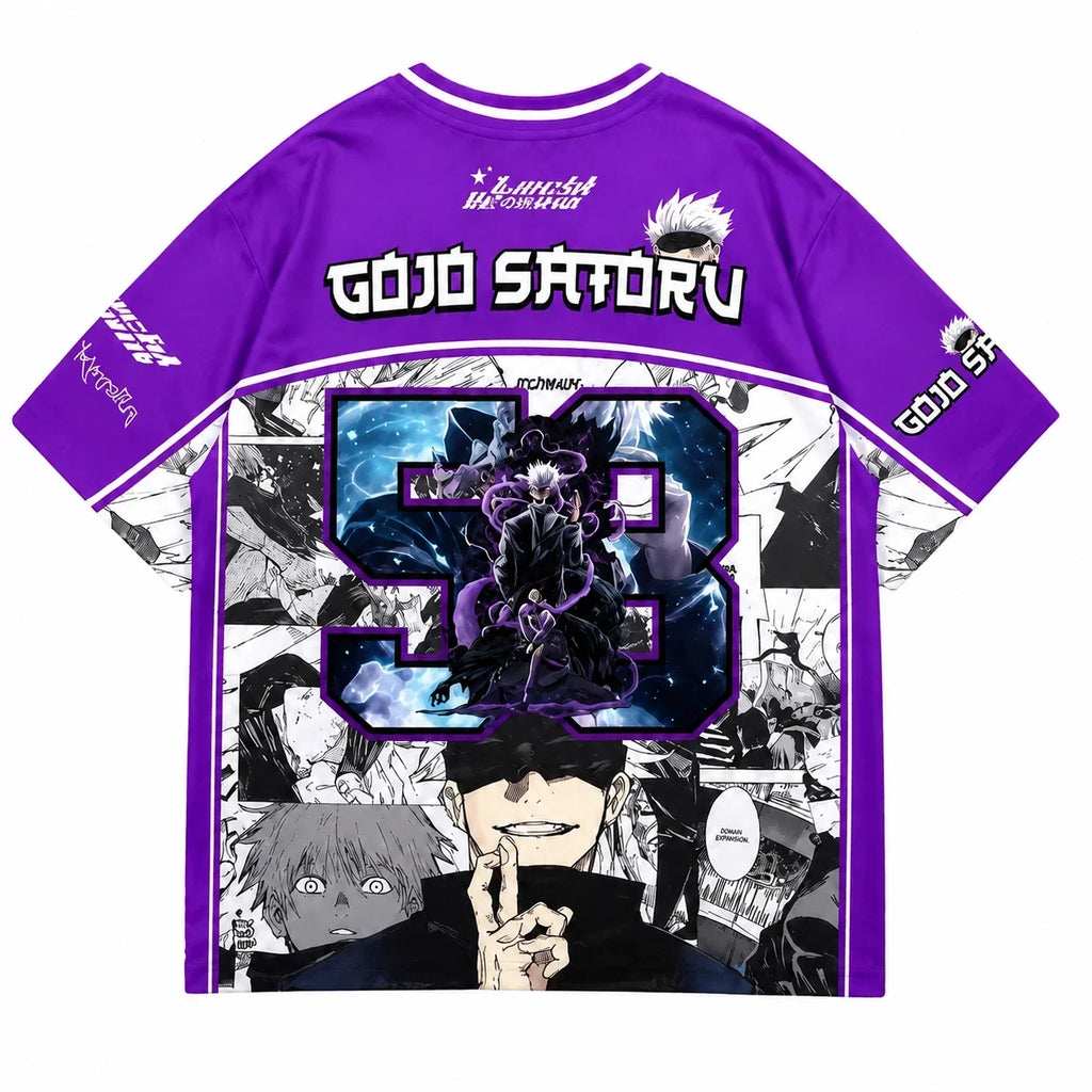 Satoru Gojo Purple Jersey – anime graphic jersey product image 2 | Moodixa™