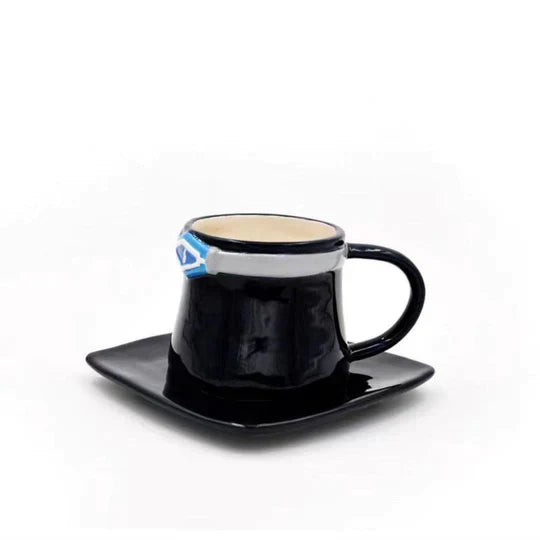 Limited Edition Chopper Hat Ceramic Mug Hand-Painted Collectible