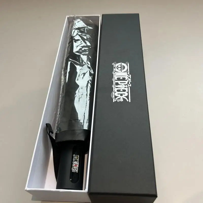 One Piece Anime Folding Umbrella – Automatic Sun & Rain UV Protection, Luffy Zoro Inspired Design ☂️