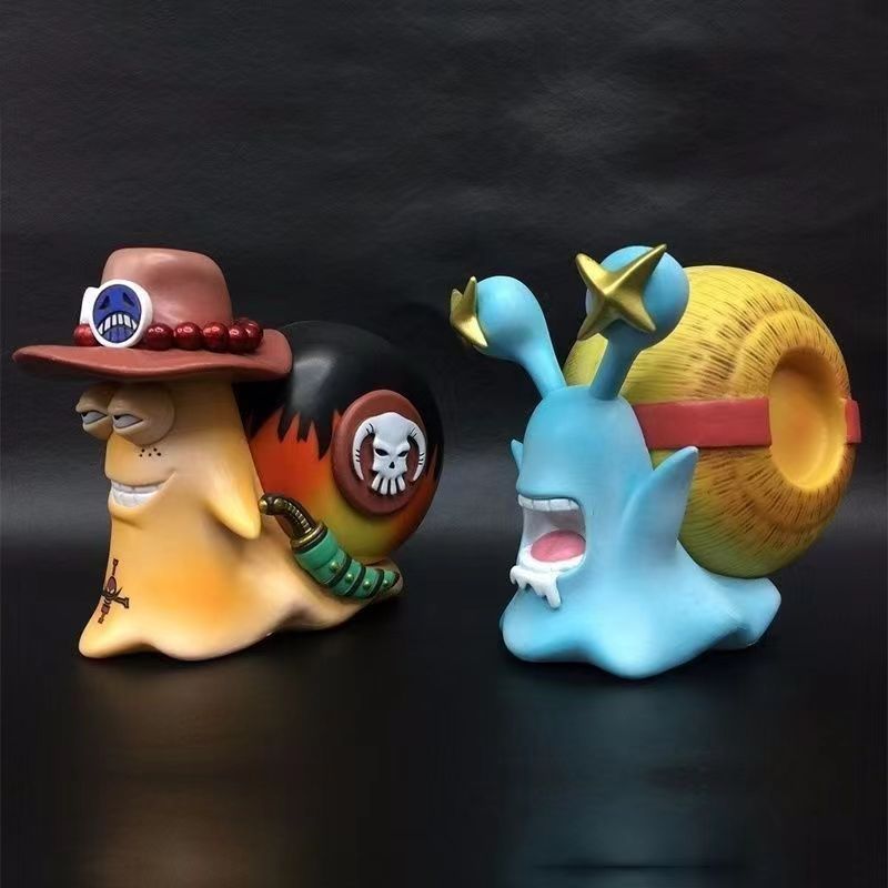 Ace Luffy Den Den Mushi Transponder Snail PVC Figure