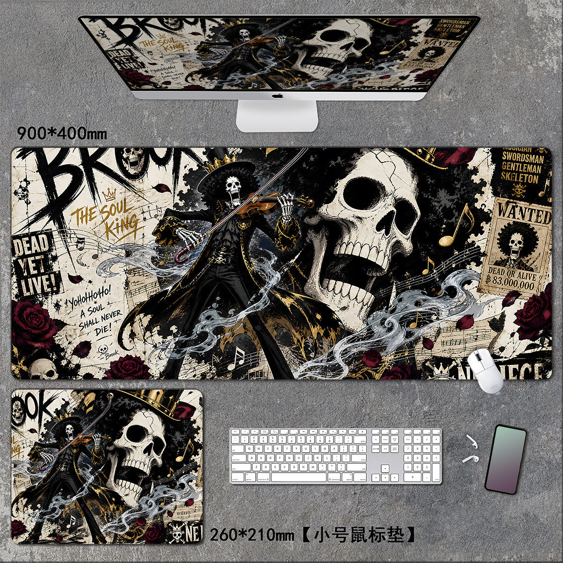 One Piece XXL Gaming Mouse Pad – Extended Anime Desk Mat for Gaming & Office 🏴‍☠️