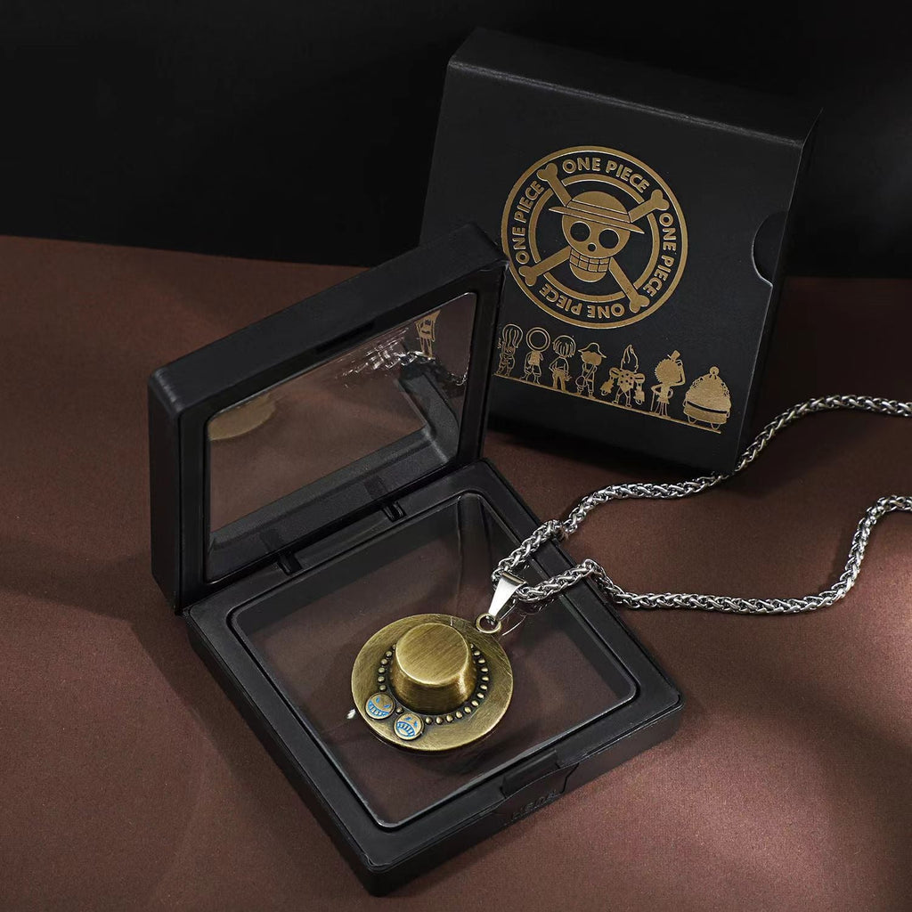 Luffy Law Zoro Ace 360° Rotatable Titanium Steel Necklace