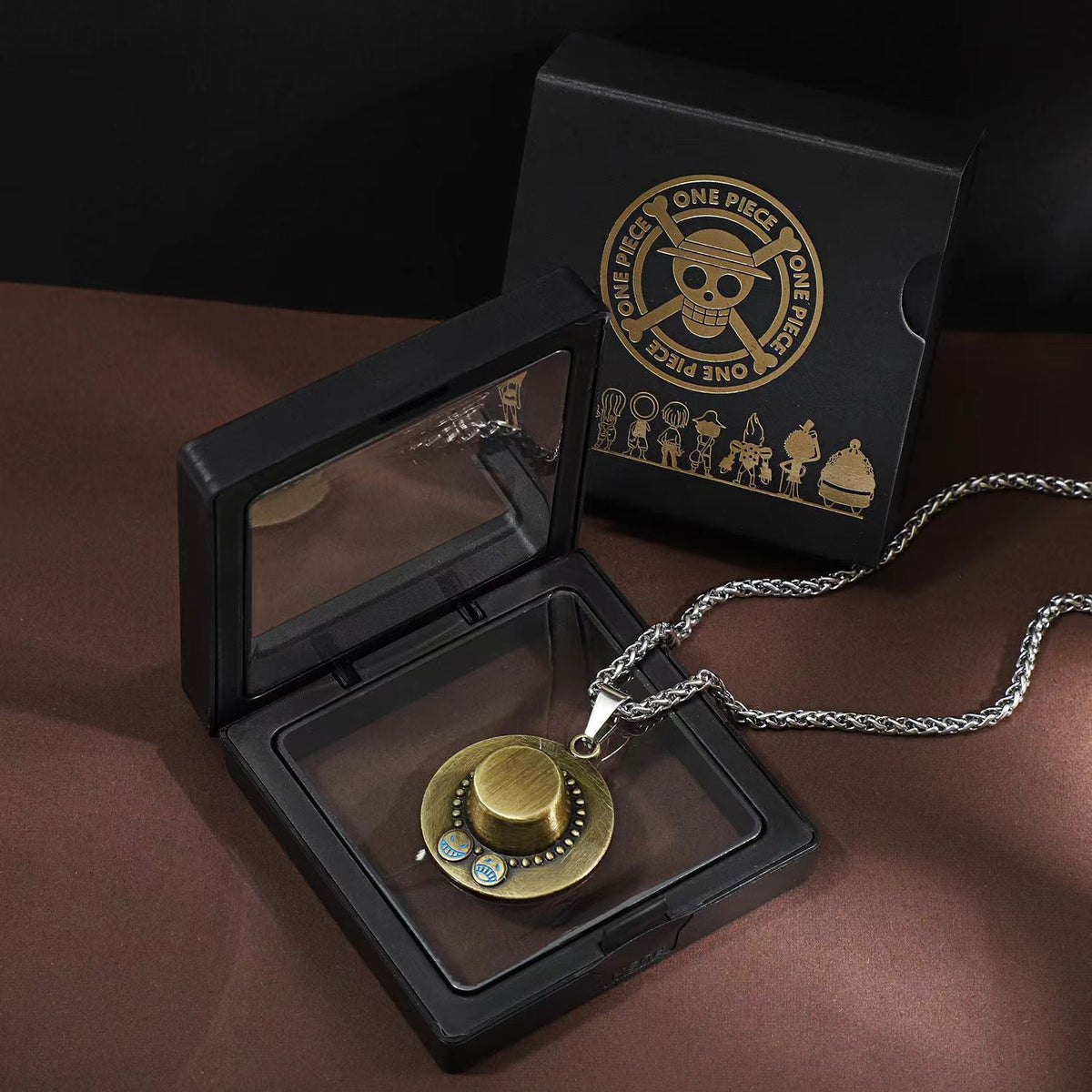 Luffy Law Zoro Ace 360° Rotatable Titanium Steel Necklace