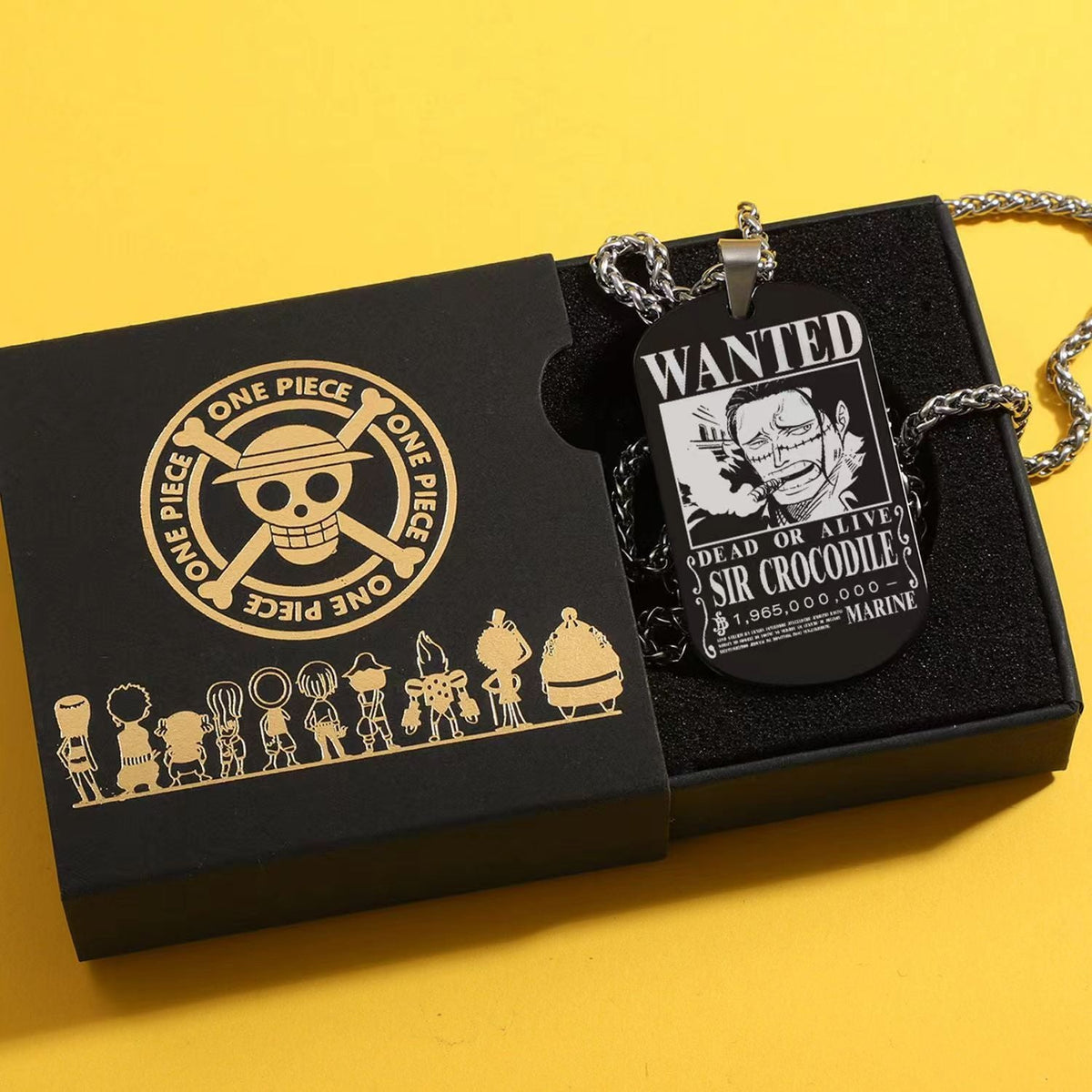 Dog Tag Bounty Poster Titanium Steel Necklace