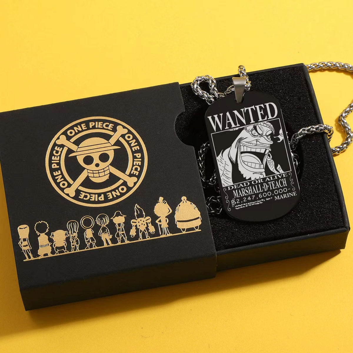 Dog Tag Bounty Poster Titanium Steel Necklace