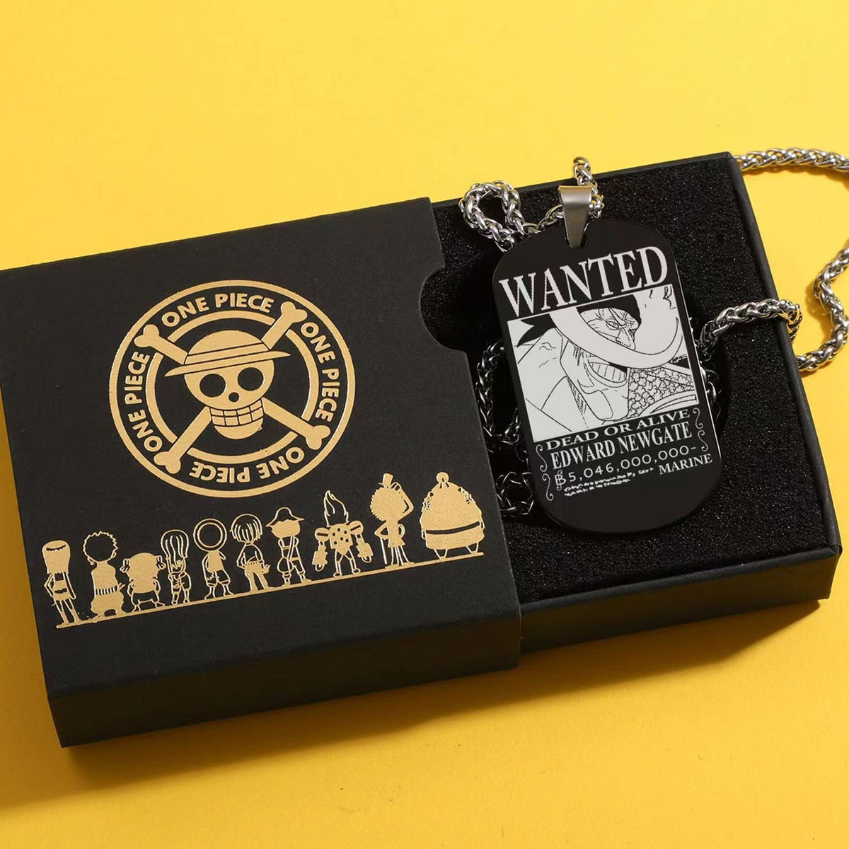 Dog Tag Bounty Poster Titanium Steel Necklace