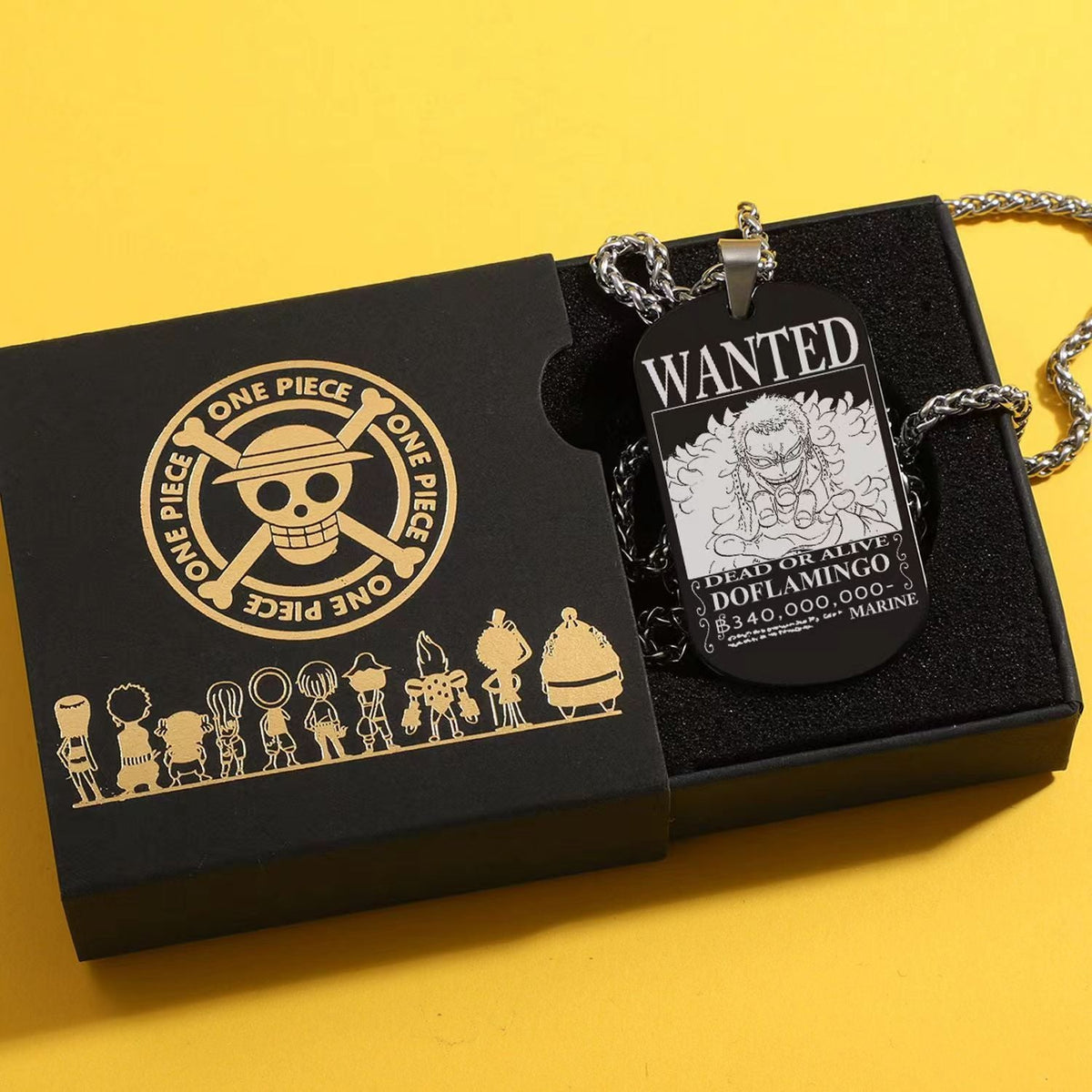 Dog Tag Bounty Poster Titanium Steel Necklace