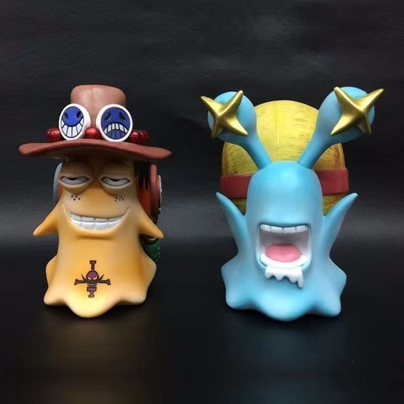 Ace Luffy Den Den Mushi Transponder Snail PVC Figure
