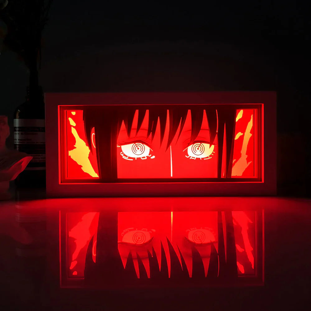 Chainsaw Man Anime RGB LED Light Frame – Dark Aesthetic Anime Room Decor 🔥