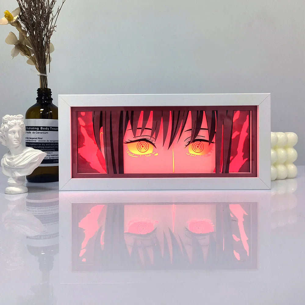 Chainsaw Man Anime RGB LED Light Frame – Dark Aesthetic Anime Room Decor 🔥