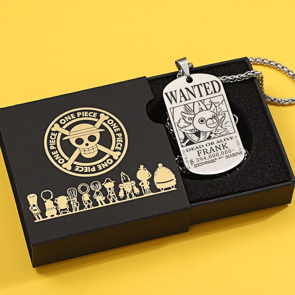 Dog Tag Bounty Poster Titanium Steel Necklace