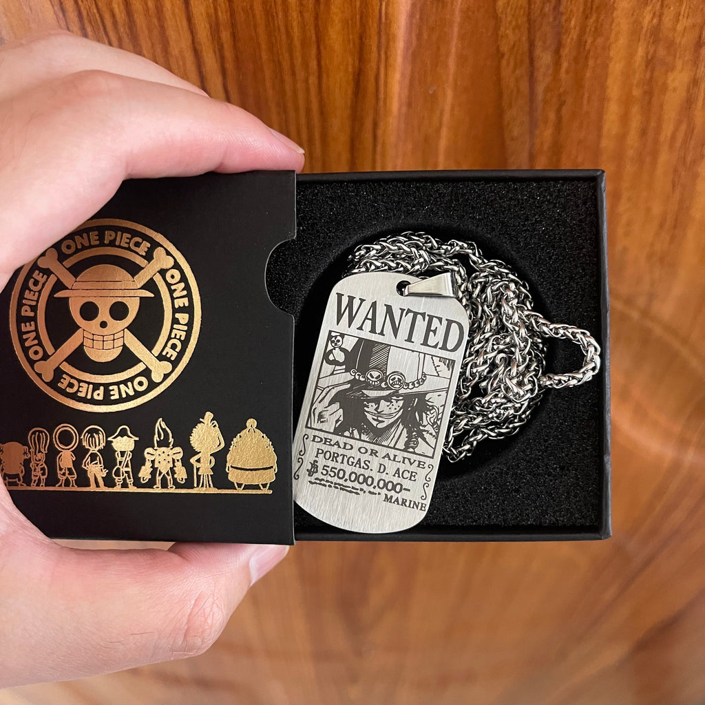 Dog Tag Bounty Poster Titanium Steel Necklace