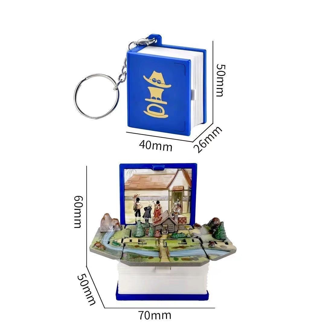 ASL 3D Book Keychain Pendant Bag Charm