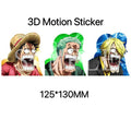 Luffy,Zoro,Sanji,three frightened men 3D Motion sticker, 3 varieties Of morphologic