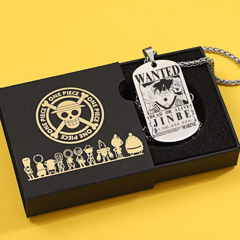 Dog Tag Bounty Poster Titanium Steel Necklace