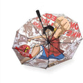 One Piece Anime Folding Umbrella – Automatic Sun & Rain UV Protection, Luffy Zoro Inspired Design ☂️