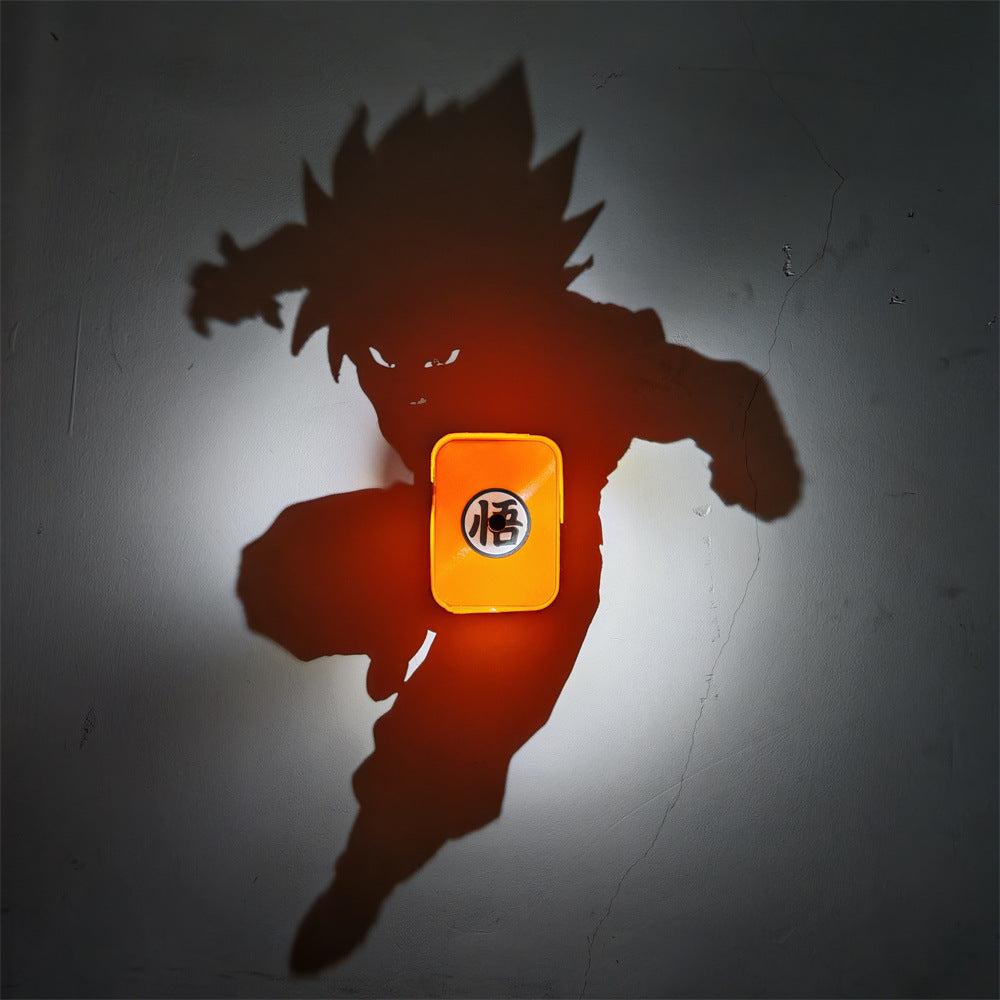 Super Saiyan Shadow Projection Lamp – Inspired by Goku Anime Wall Light