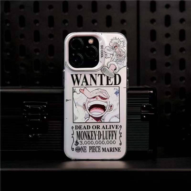 Anime Wanted Phone Case One Piece Inspired – Pirate Bounty Poster Cover – Manga iPhone Case for Fans