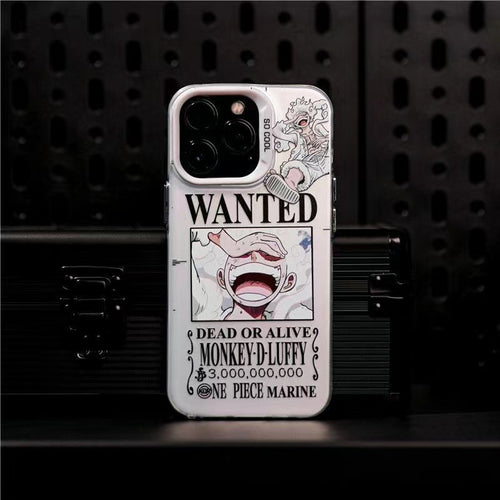 Anime Wanted Phone Case One Piece Inspired – Pirate Bounty Poster Cover – Manga iPhone Case for Fans