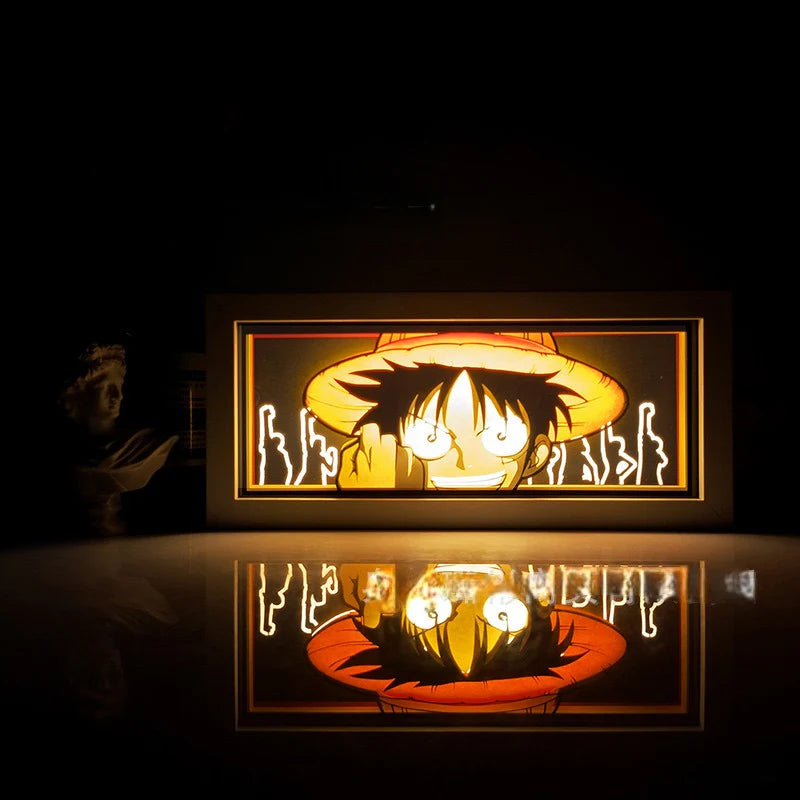 One Piece Anime RGB LED Light Frame With Remote – Transform Your Room Into a Pirate Scene 🔥