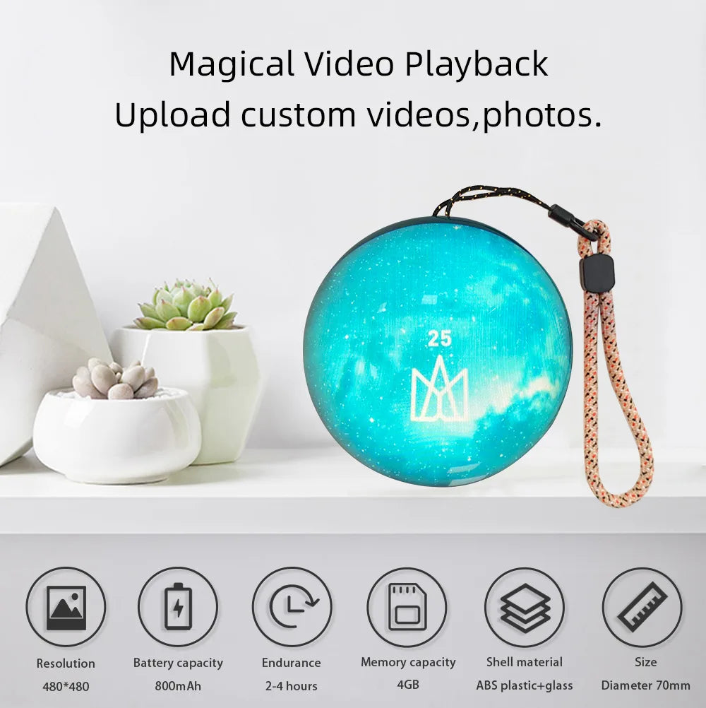 Naruto Sharingan Crystal Video Ball – Custom Anime Display With Sound & Light 🔴