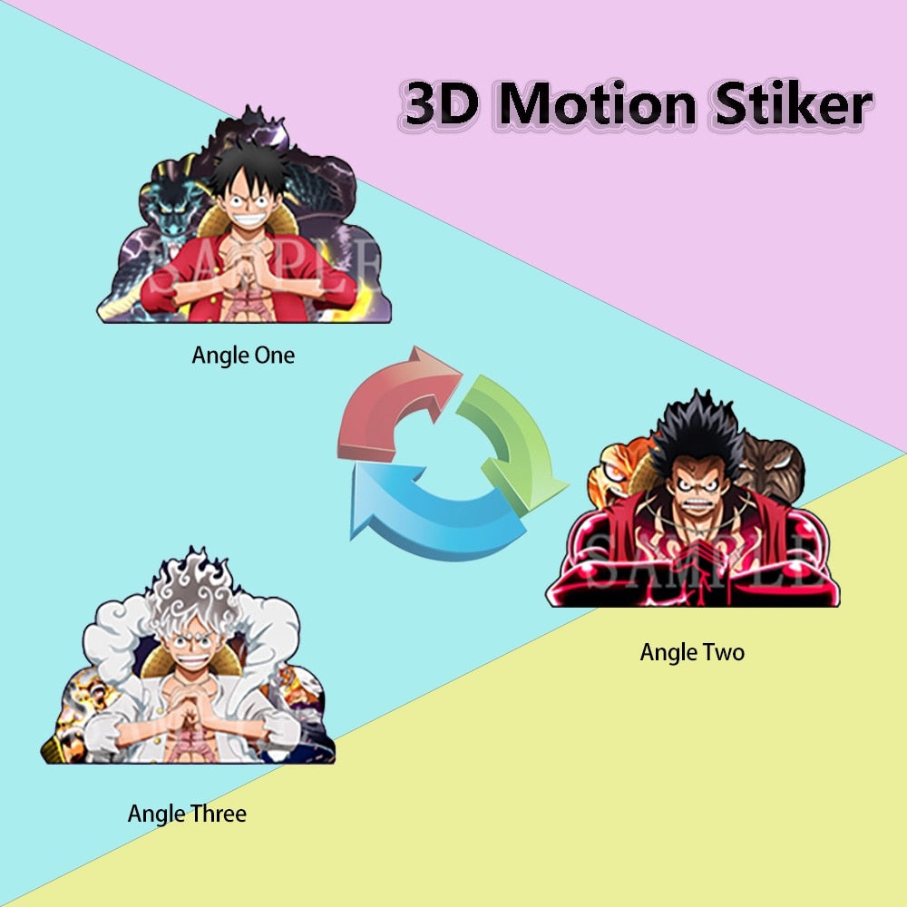 Luffy 3D motion sticker with three viewing-angle effects – product photo 1 | Moodixa™