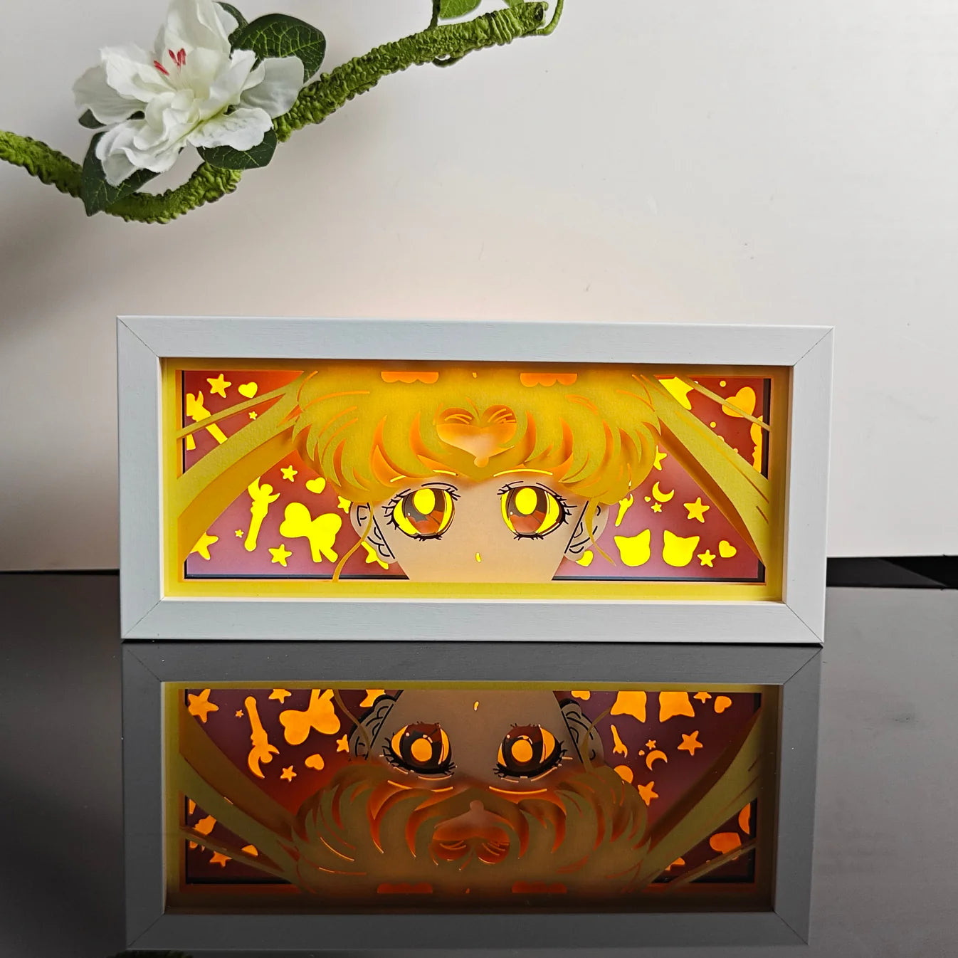 Sailor Moon RGB LED Light Frame – Anime Room Decor with Remote 🌙