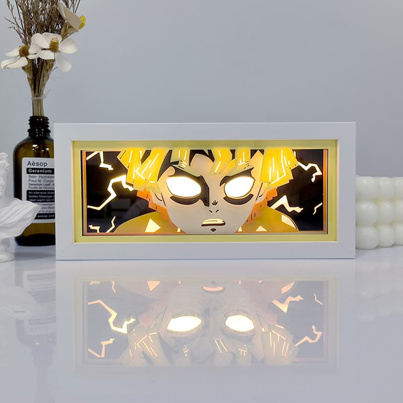 Demon Slayer Anime RGB LED Light Frame With Remote – Transform Your Room 🔥