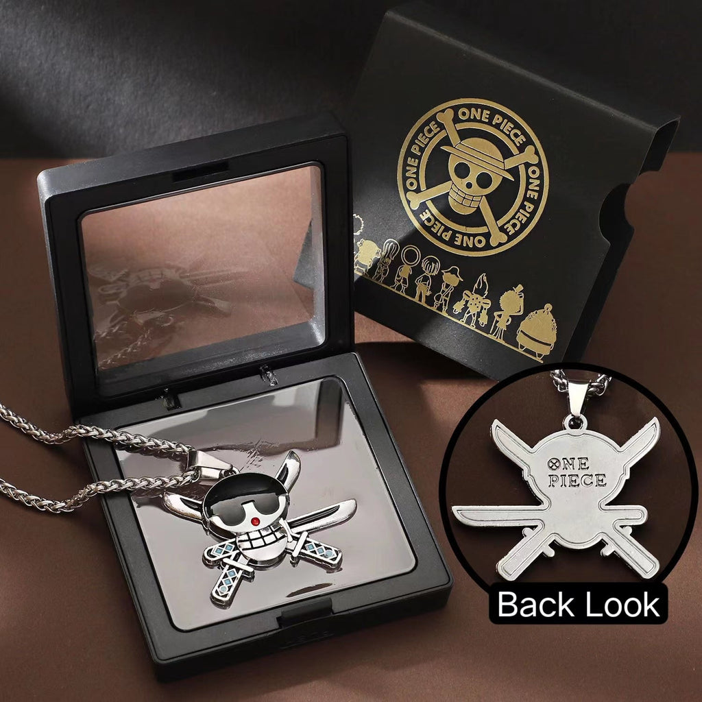 Luffy Law Zoro Ace 360° Rotatable Titanium Steel Necklace