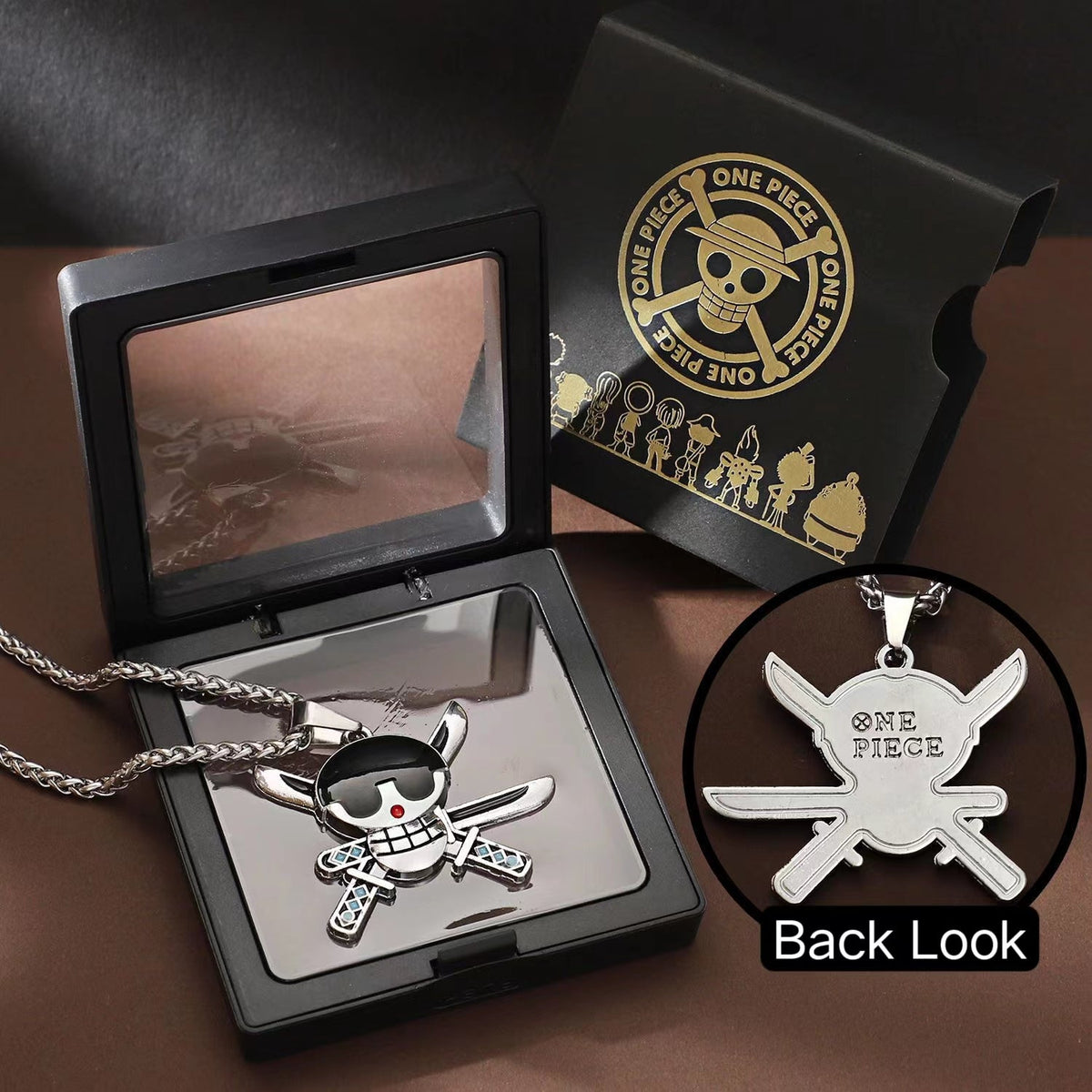 Luffy Law Zoro Ace 360° Rotatable Titanium Steel Necklace