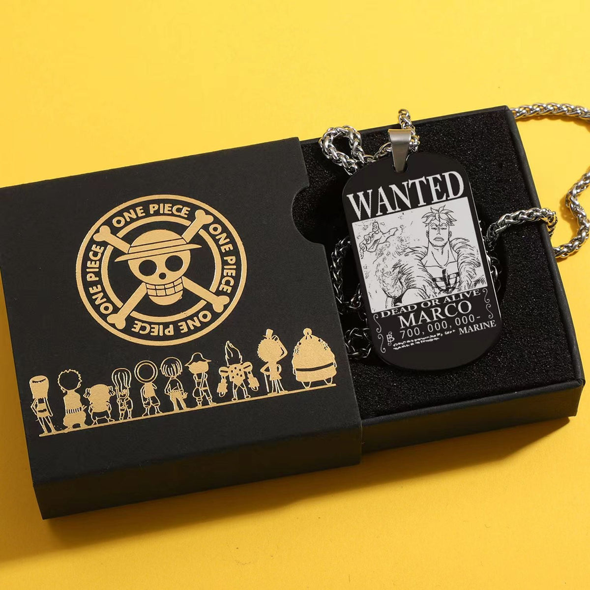 Dog Tag Bounty Poster Titanium Steel Necklace