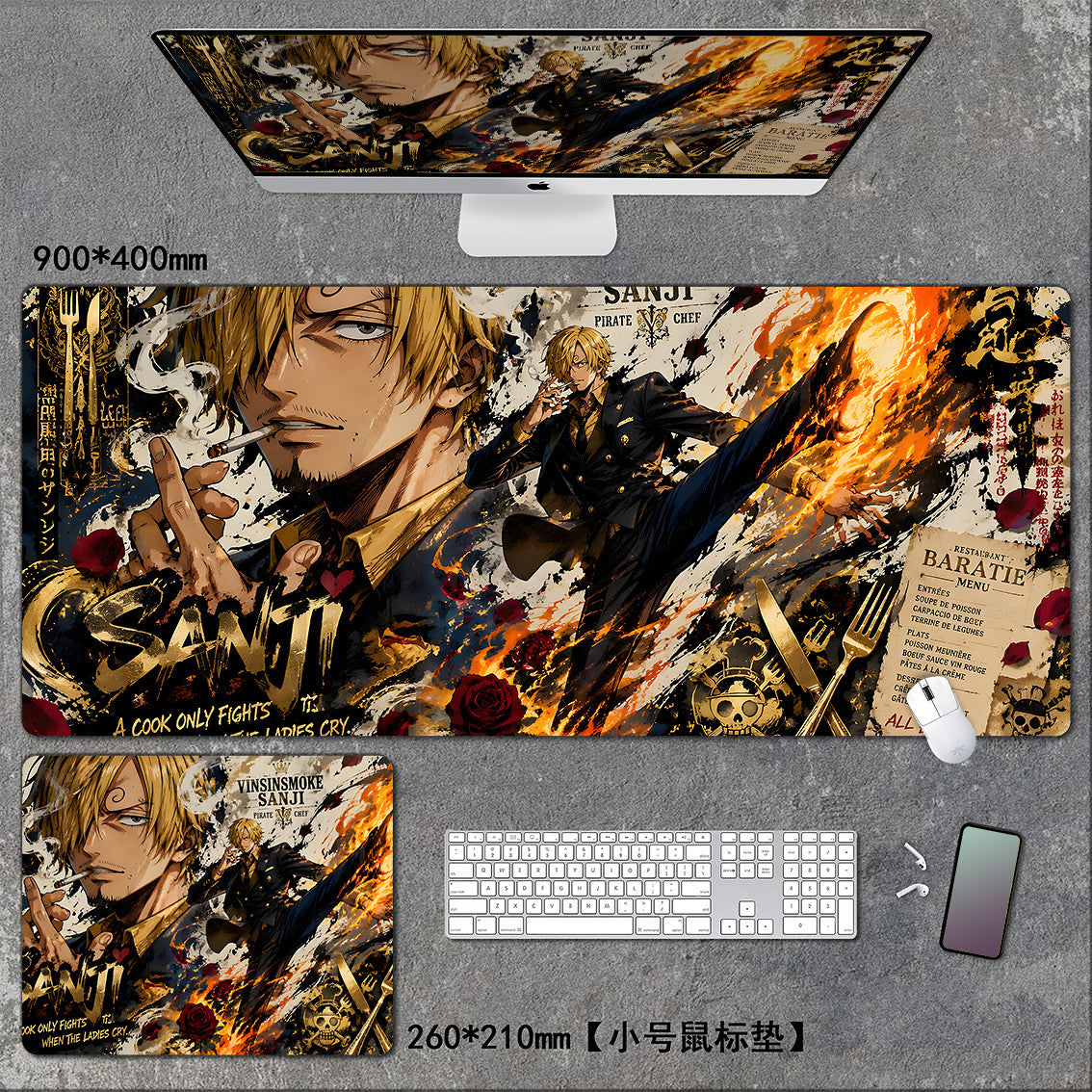 One Piece XXL Gaming Mouse Pad – Extended Anime Desk Mat for Gaming & Office 🏴‍☠️